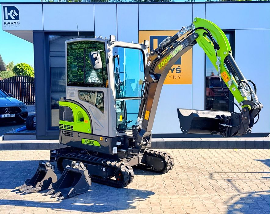Zoomlion ZE20G | FABRYCZNIE NOWA | Silnik KUBOTA | 3 ŁYŻKI | SZYBKOZŁĄCZE HYDRAULICZNE  Komplet wyjść hydraulicznych - pod młot, wiertnice, itp.,komplet łyżek