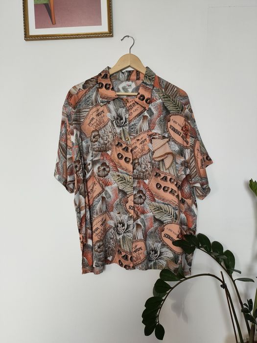 Koszula z Krótkim Rękawem Vintage Retro Wypustka