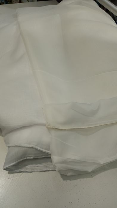 Тюль  шифон однотоний :білий,молочний