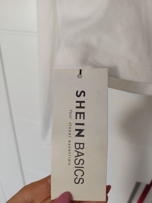 biała bluzka hiszpanka shein m