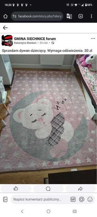 Dywan dziecięcy dla dziewczynki