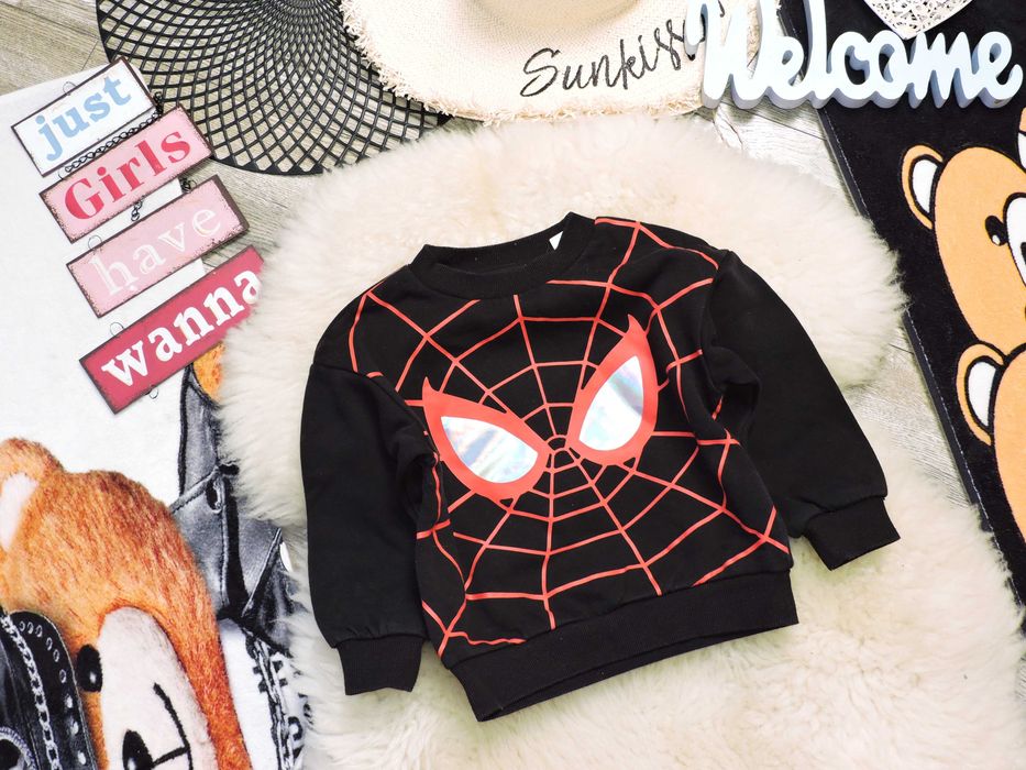 H&M - czarna bluza Spiderman r 92