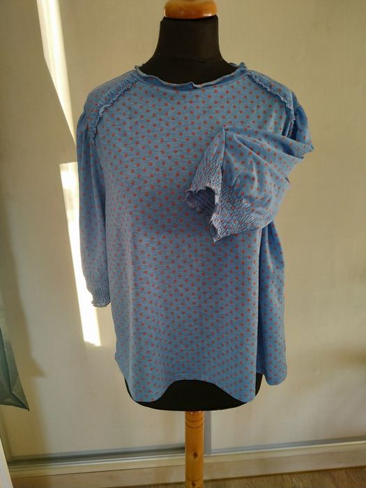 Bluzka Zara XL w pomarańczowe kropki
