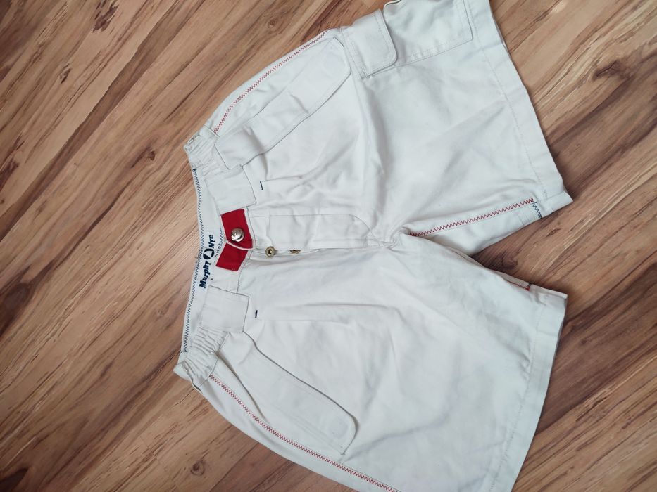 Męskie spodenki szorty na lato ecri kremowe beżowe letnie S/M 36/38