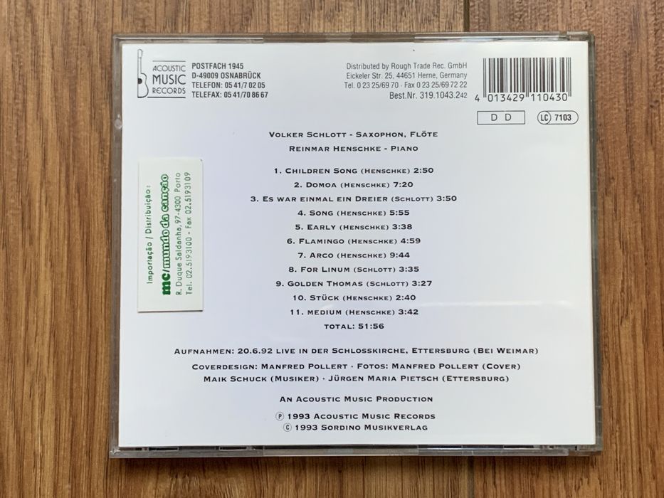 Volker Schlott & Reinmar Henschke - Influence - cd