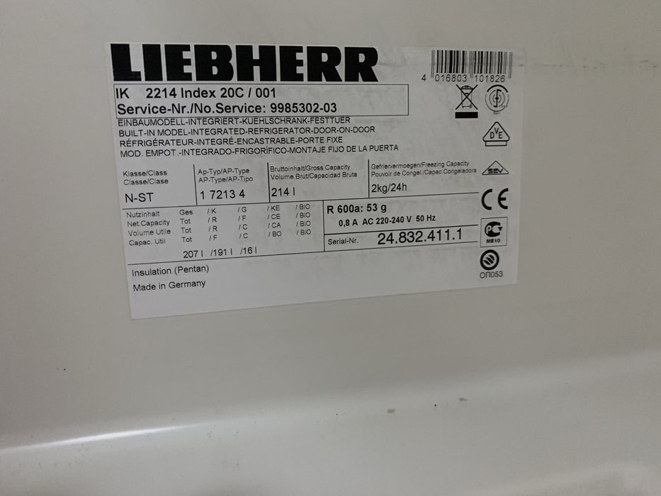Liebherr lodowka