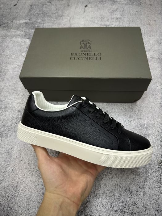 Мужские кожаные кеды Brunello Cucinelli