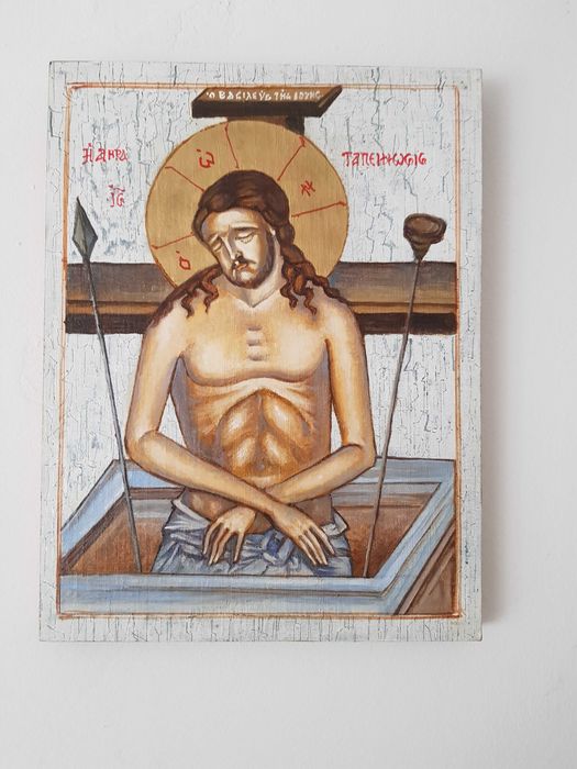 Ikona ręcznie malowana Wymiary:25 cm x 32 cm