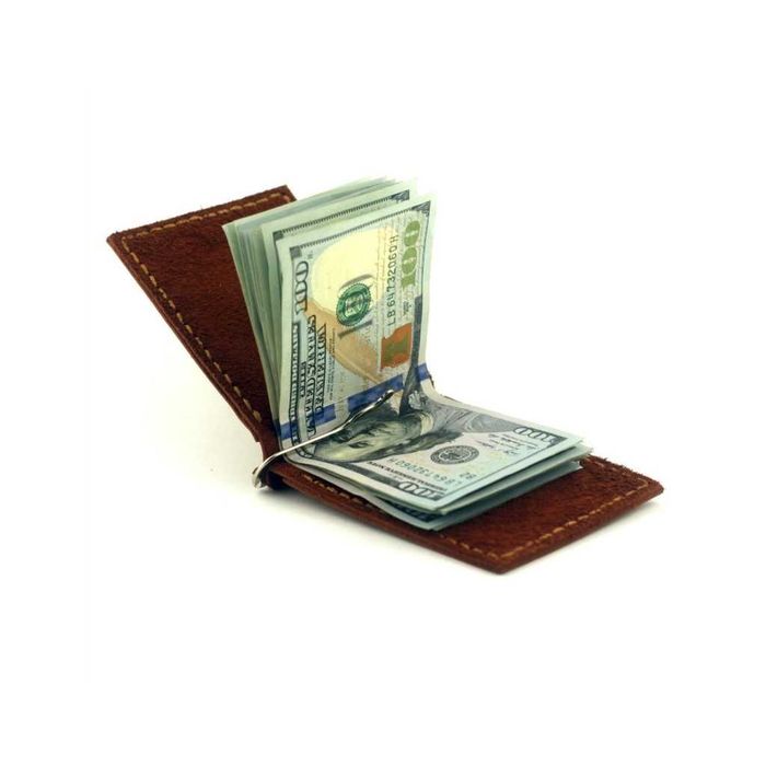 Portfel na karty z klipsem na banknoty z grawerem