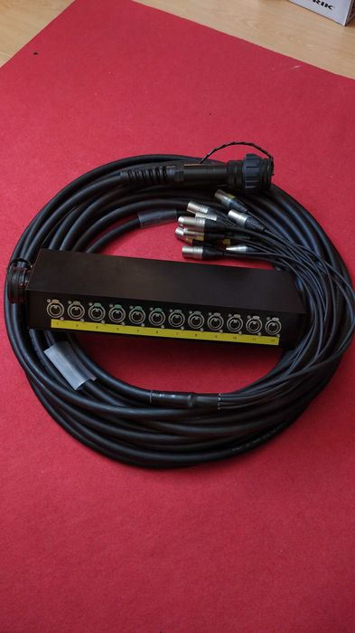 Cabos áudio XLR, DMX, corrente elétrica