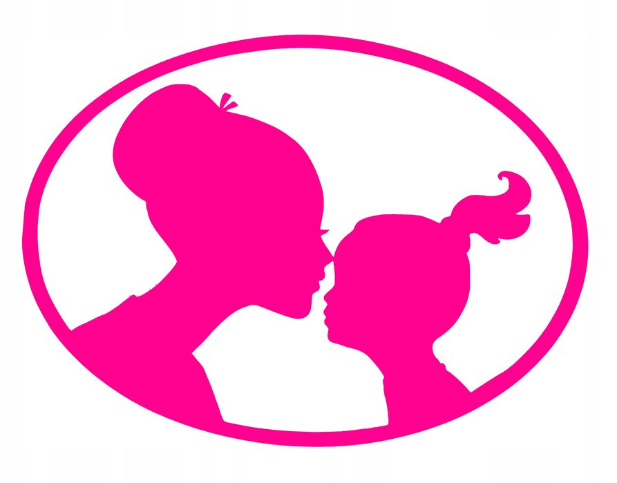 Dekoracja Na okno Gazetkę Dzień Mamy Taty Rodziny Mama z córką 1 37,5x