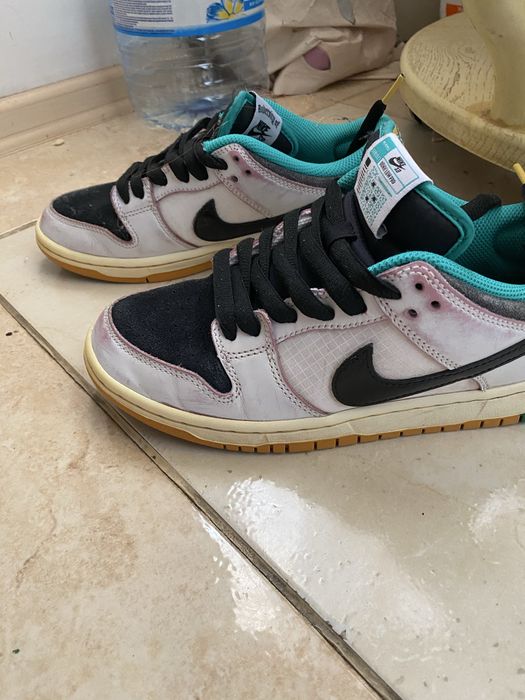 Жіночі Nike оригінальні  SB Dunk Low Pro «White Clear Emerald»