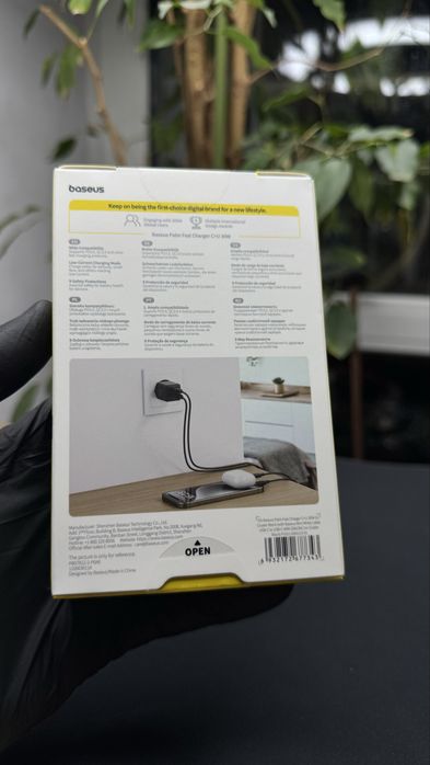 Мережевий зарядний пристрій Baseus Palm Fast Charger Type-C+USB 30W