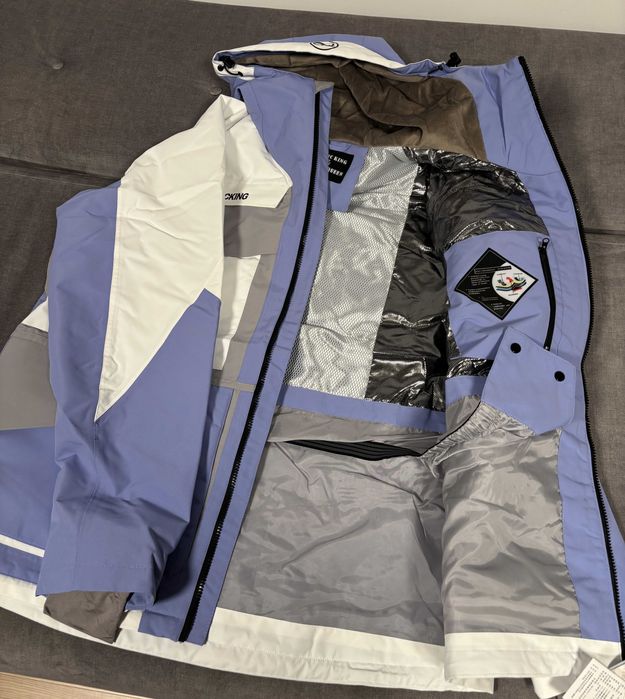 Dwuczęściowy strój snowboardowy, kurtka+spodnie, szerokie, młodzieżowe