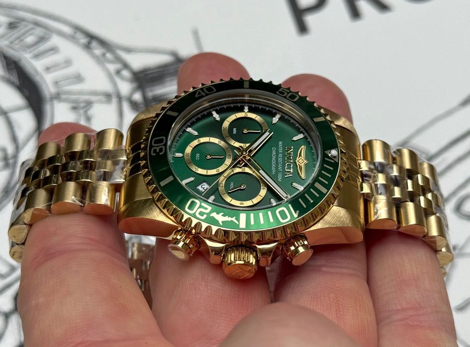 Годинник Invicta 48383 Pro Diver 43 mm. Master of the Oceans Gold