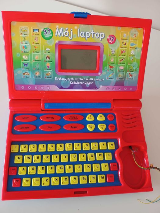 stary zabawkowy laptop elektroniczny zabawkowy komputer edukacyjny