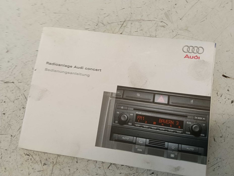 Radio Audi A4 b6 b7 Audi Concert z Kodem Książka WYSYŁKA