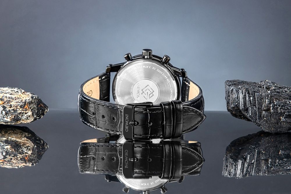 zegarek męski giewont chronograph sapphire czarny gw6260-a3