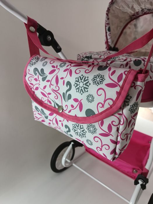 Wózek Dla Lalek Głęboki Nowy Solidny i Wytrzymały Gwarancja 24 miesiąc