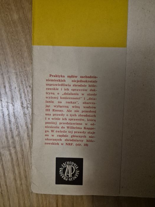 Kopie Nieukarany zbrodniarz hitlerowski Datner wydanie pierwsze