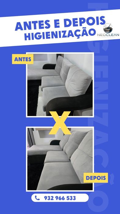 Limpeza e higienização de estofos