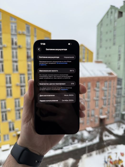 94% Аккум Идеал iPhone 15 Pro Max 256Gb Blue Titanium Neverlock Айфон