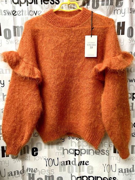 Свитер королевский мохер - 80%, тёплый, нарядный, Италия