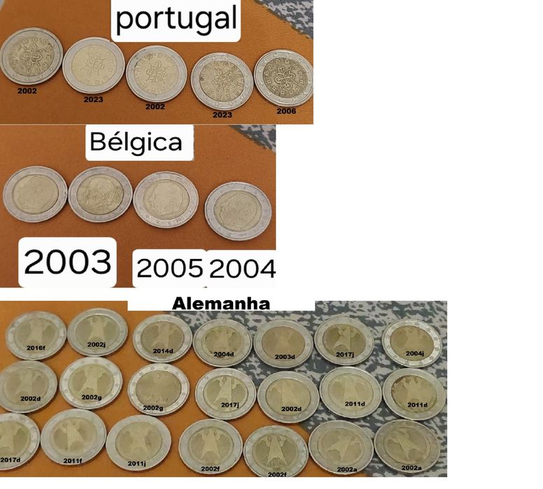 Moedas 2 euro para troca