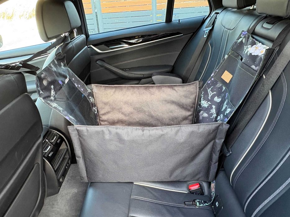 Transporter dla psa do 11 kg na środek tylnej kanapy samochodu