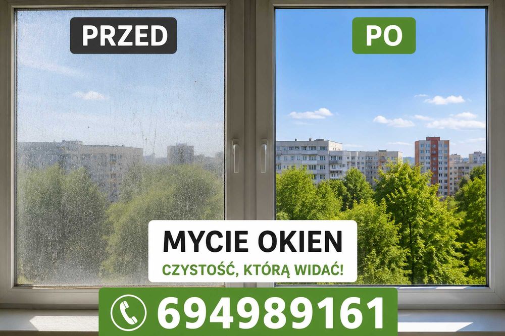 mycie okien, luster oraz wieszanie zasłon