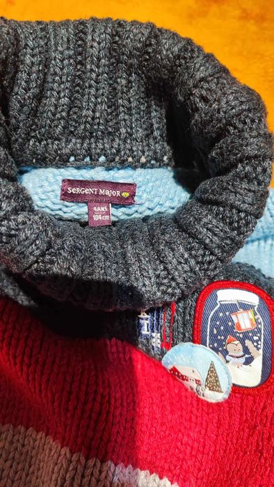 Sweter golfik jesienno zimowy 104 ciepły Sergent Major