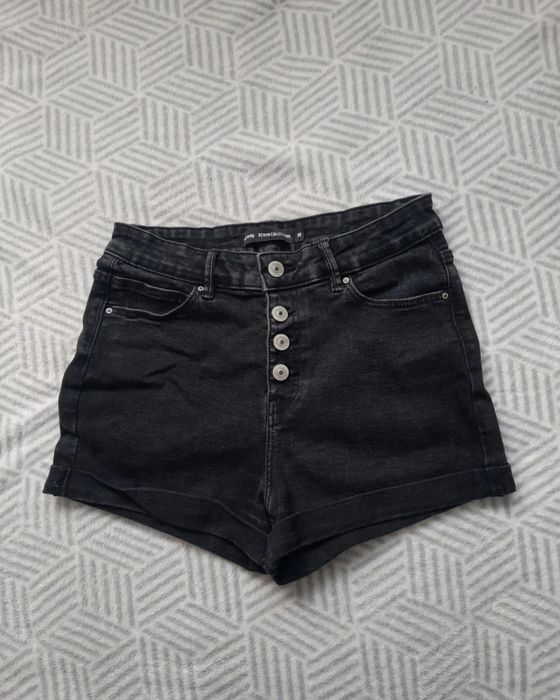 Szorty czarne jeans dżinsowe damskie