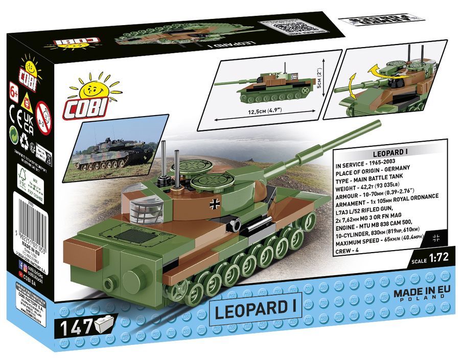 Klocki Cobi 3105 Czołg Leopard 1 Armed Forces 147 El.