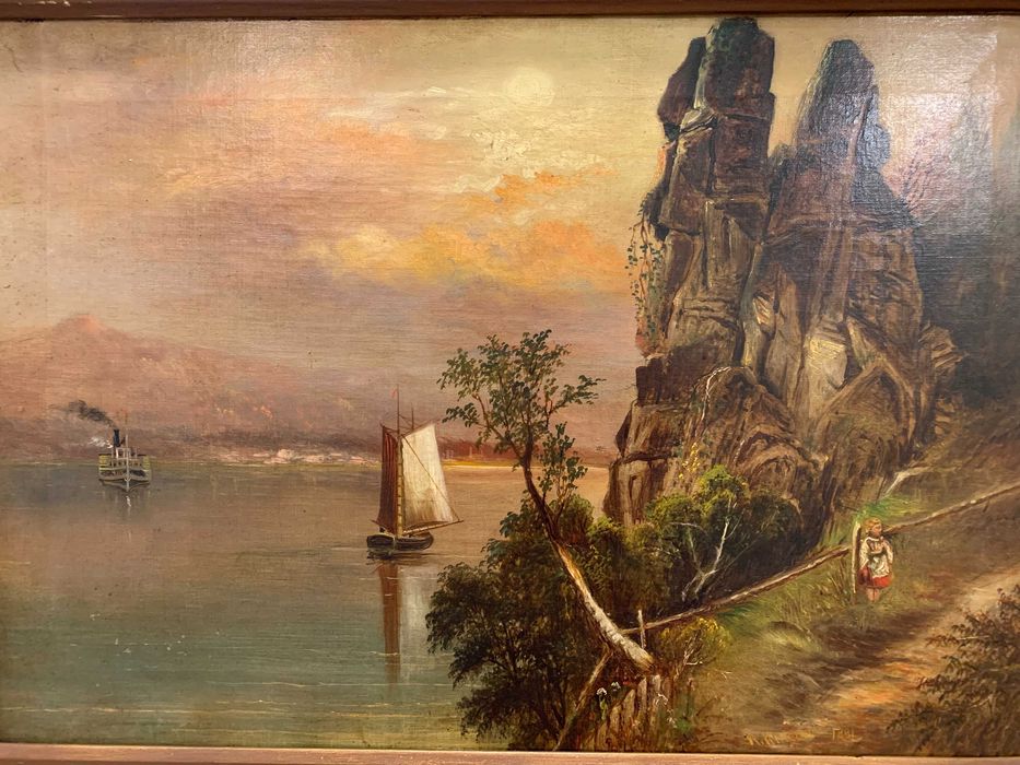 Картина "Скеля "1881 р.H.Kinycoine, Англія,з підпис.Роз.61*80,без42*60