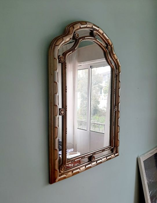 Espelho Barroco Vintage - 96x70cm Prateado