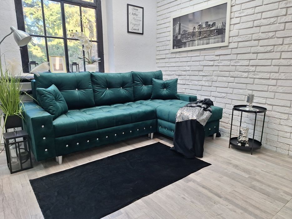 Narożnik w stylu Glamour  sprężyny