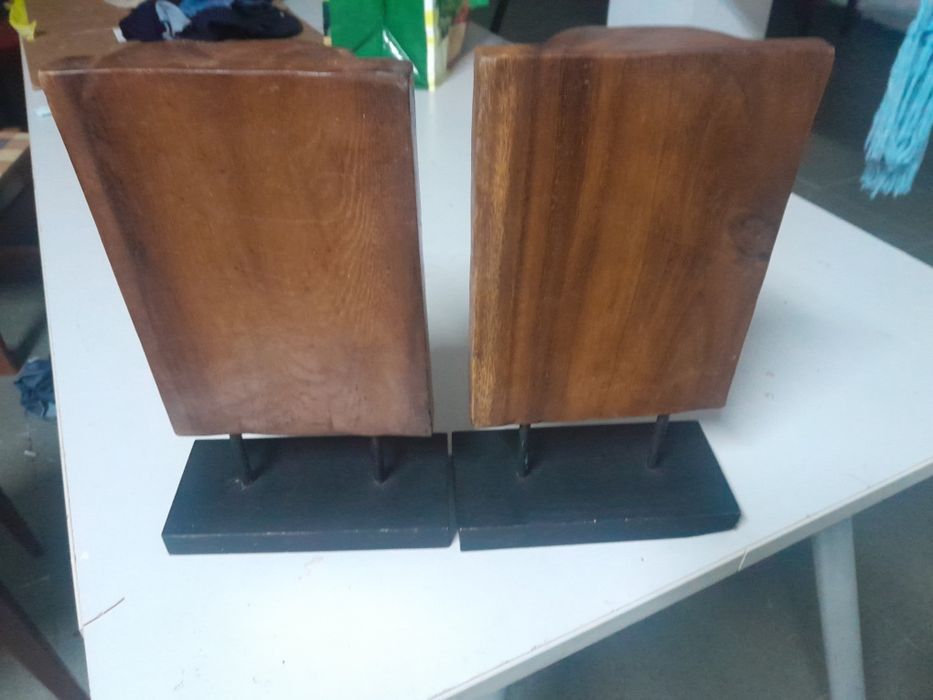 2 esculturas esculpidas em madeira africana (arte moderna)