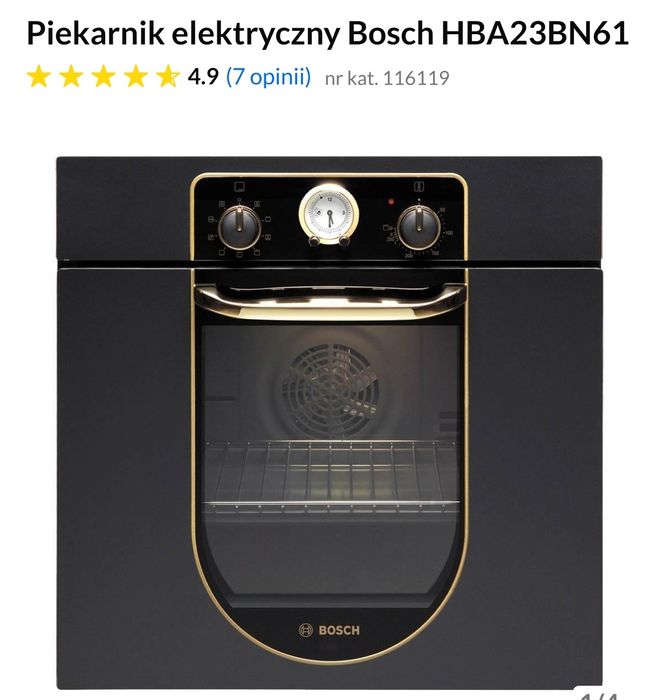 Piekarnik Bosh HBA23BN61 czarno złoty