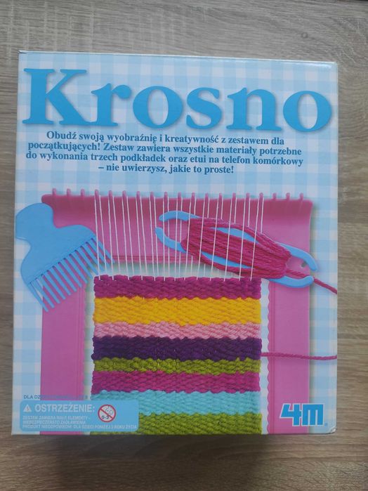 zabawka krosno z zestawem nici dla dzieci