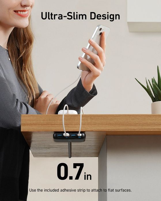 65W Anker 543 PowerPort Atom III Slim зарядка