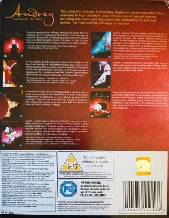 Audrey Hepburn - 7 DVD's -  edição especial
