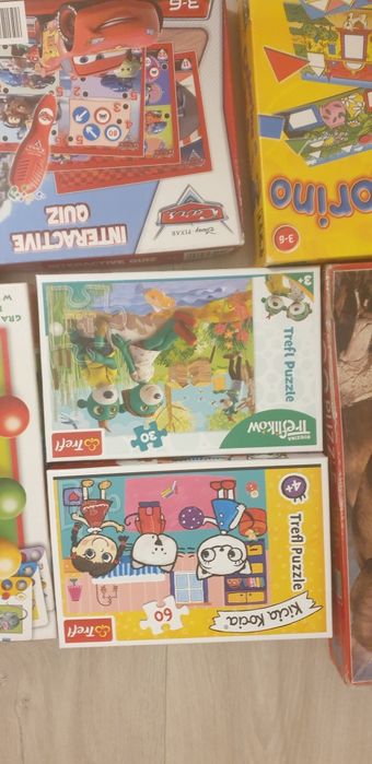 Zestaw puzzli i gier 7 szt  3-6 lat