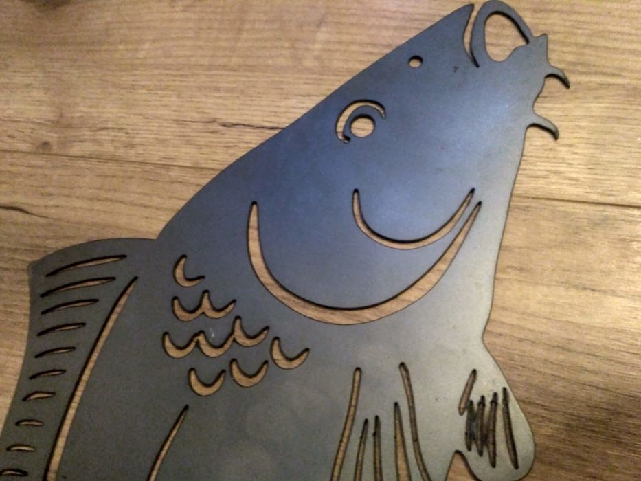 Ryba na szyld, logo karpia, pstrąg, szczupak, reklama firmy, baner