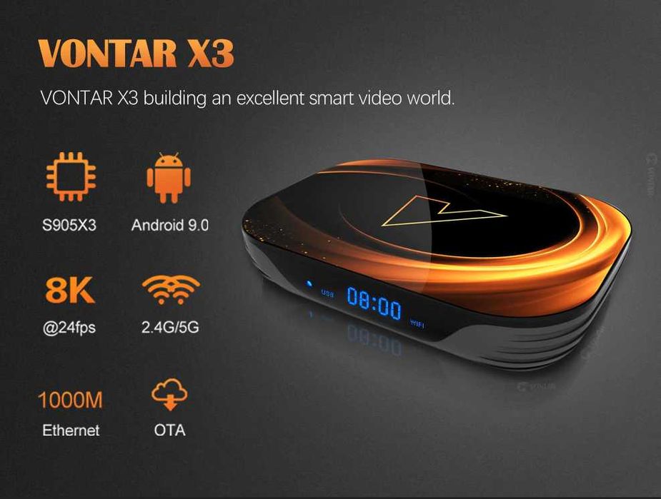 ТВ приставка X96 Max Plus Max+ 4G/32, vontar X3 X4 ATV W2 Tanix W2 HK1