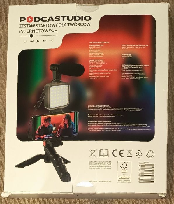 Zestaw startowy z mikrofonem dla twórców internetowych Podcastudio.