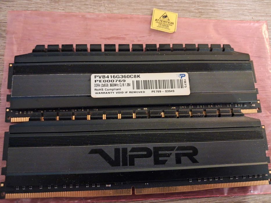 Patriot Viper 4 Blackout DDR4 16GB (2 x 8GB) 3600 CL18