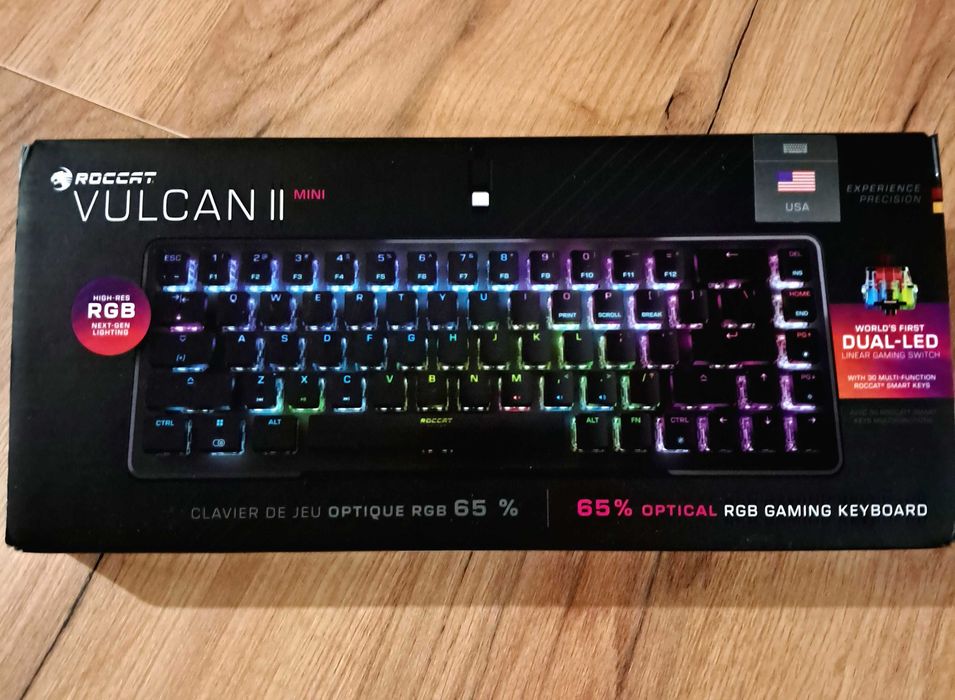 Klawiatura gamingowa ROCCAT Vulcan II Mini RGB – optyczna, nowa, 65%