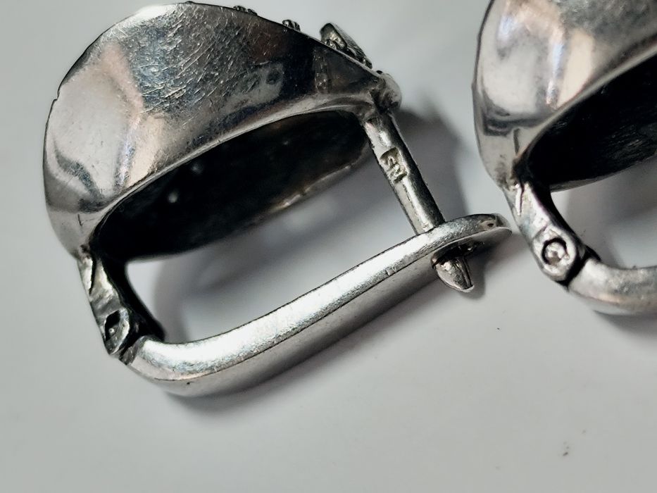 Stary wyrób - kolczyki - srebro 925 - vintage