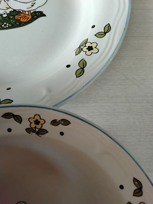 Talerz i miska kaczki Mandarin