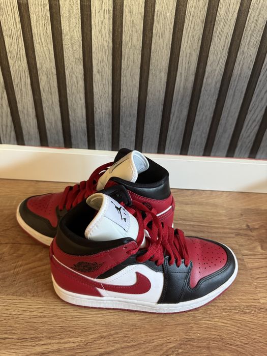 Tênis Air Jordan 1 Mid “Bred Toe” – Original